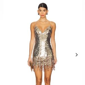 Lovers + Friends Isabetta Sequin fringe Mini Dress